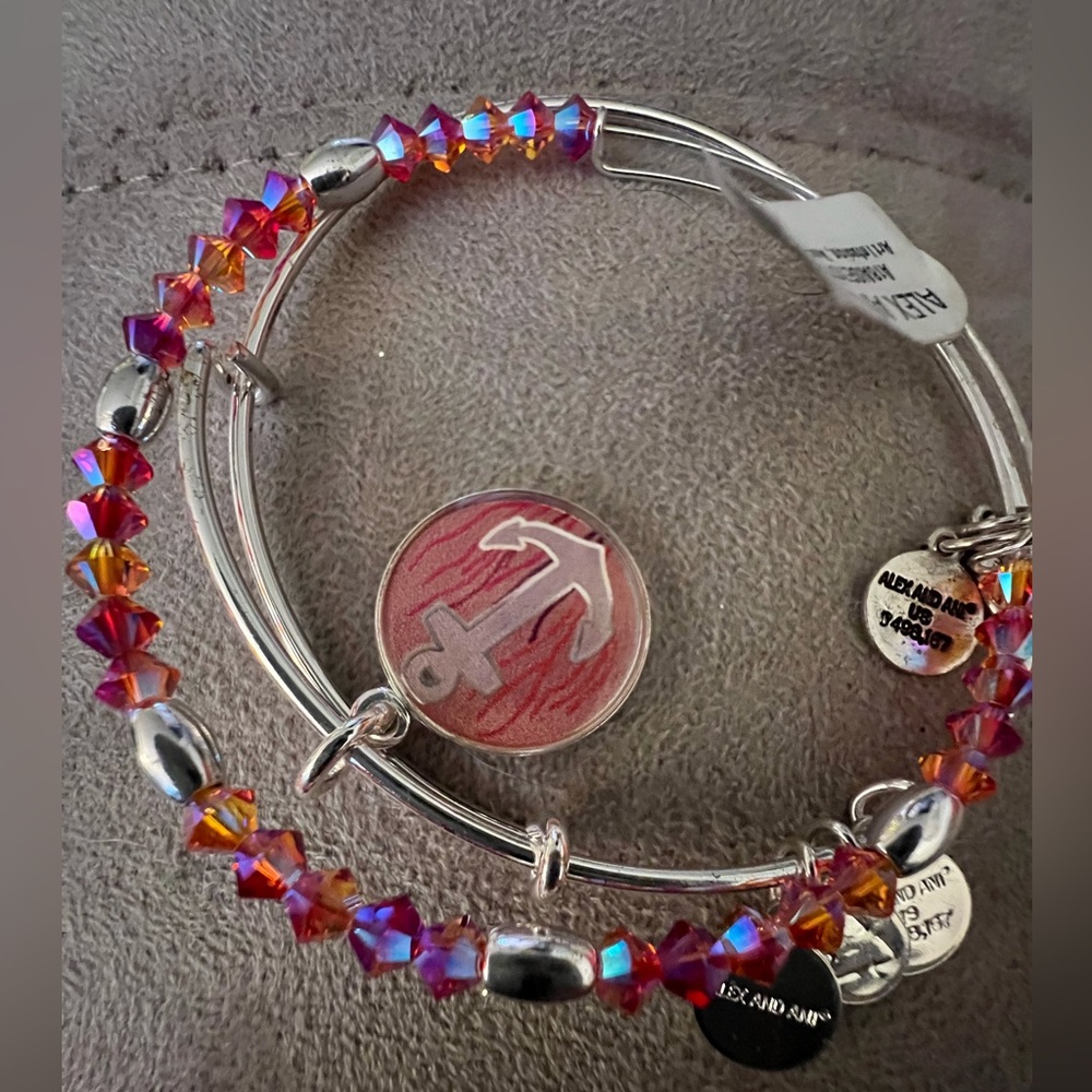 Alex and Ani Anchor bracelet set